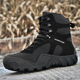 Tactical Boots Men's Shoes Winter Combat Ankle Work Safety Special Force Army High Top Motorcycle Shoes Mart Lion Black 39 
