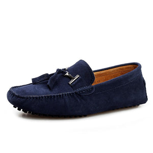 Genuine Leather Tassels Loafers Men's Casual Shoes Moccasins Slip on Flats Driving Mart Lion   