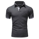 Sportswear Men's Polo Shirt Short-sleeved Polo T Shirt Summer Slim Outdoor Shirt Mart Lion Dark Grey S 
