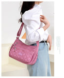 Waterproof Nylon Women Messenger Bags Korean Style Designer Luxury Shoulder Plaid Handbags Casual Lady Crossbody Mart Lion   