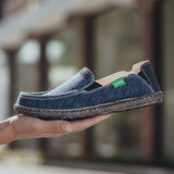 Espadrilles for Men's Loafers Summer Canvas Casual Shoes Handmade Weaving Fisherman Mart Lion   