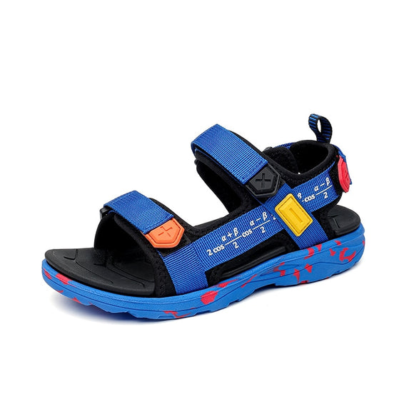 Summer Kids Sandals Breathable Boys Soft Children's Shoes Outdoor Beach Kids Lightweight Mart Lion 8024 blue 28 CN