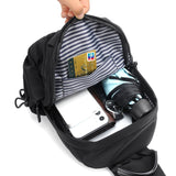  Men's Bag Canvas Chest Bag Causal Travel Chest Shoulder Bag Male Crossbody Packs Multifunctional Waist Pack Mart Lion - Mart Lion