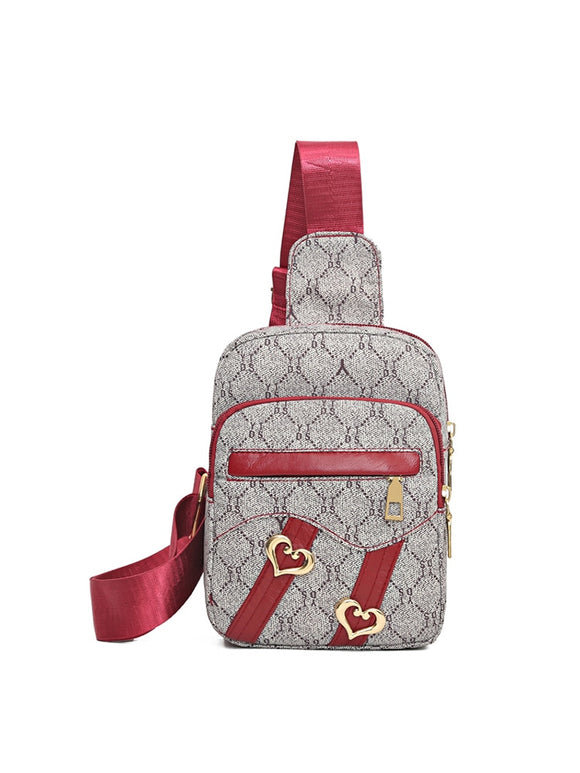 Women Bag Chest Ladies Travel Purse Phone Pouch Pocket Shoulder Pack Casual Messenger Designer Crossbody Mart Lion Red 14cm6cm18cm 