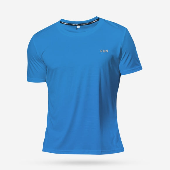 Multicolor Quick Dry Short Sleeve Sport T Shirt Gym Jerseys Fitness Shirt Trainer Running Men's Breathable Sportswear Mart Lion Light blue M 