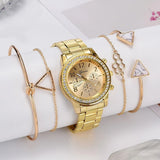  4PCS Women Watches Set Bracelet Watch Ladies Wristwatch Dress Female Clock Montre  Relogio Feminino Mart Lion - Mart Lion