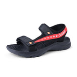 Men's Sandals Summer Shoes Trendy Slippers Breathable Beach Flip Flops Casual Slip-on Flats Sandals Mart Lion Red 39 