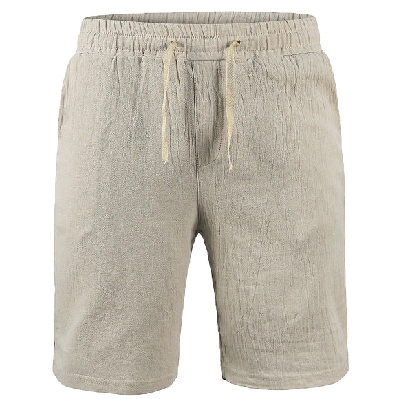  Men's Cotton Linen Shorts Pants Male Summer Breathable Solid Color Linen Trousers Fitness Streetwear Mart Lion - Mart Lion