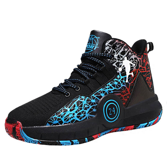 Black Purple Basketball Shoes Men's Proffessional Athletic Sneakers Streetball High top Trainers Mart Lion 803 black blue 35 