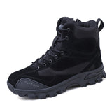 Tactical Military Combat Boots Men's Genuine Leather US Army Hunting Trekking Camping Mountaineering Winter Work Shoes Mart Lion Black 39 