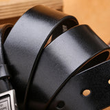 Genuine Leather Men's Belt Alloy Pin Buckle Luxury Brand Designer Waist Jeans Belts Casual Cummerbunds Ceinture Homme Mart Lion   