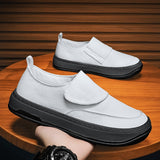 Genuine Leather Men Increase Casual Shoes Handmade Loafers Travel Breathable Slip on Black Soft Walking Leisure Mart Lion White 39 