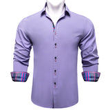 Casual White Shirt Men's Long Sleeve Button-down Collar Slim Fit Shirt Solid Cotton Men's Social Dress Shirt Mart Lion CY-2227 S 