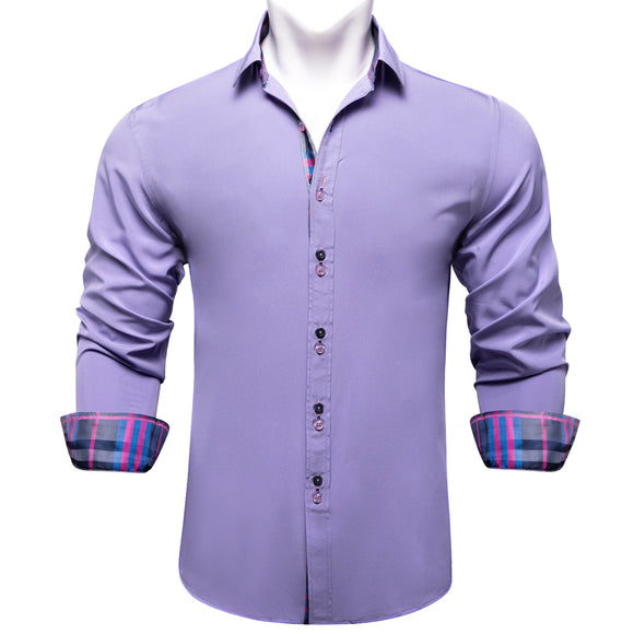 Autumn Men's Shirt Long Sleeve Cotton Paisley Button-down Collar Casual Black Shirt Mart Lion CY-2227 S 