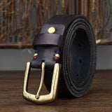 Classic Men's Belt 3.8CM Leather Design Leisure Youth Golf Travel Sports Wear-Resistant Pin Buckle Belt Mart Lion   