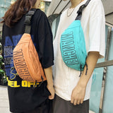 men's Bag Casual Canvas Waist Bags For Chest Bag Trendy Leisure Shoulder Chest Phone Purse Young Boy Sport Pack Mart Lion   