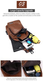  Men's USB Chest Bag Designer Messenger Crossbody Package PU Leather Shoulder Bags Package Travel Chest Bag Bolso Hombre Mart Lion - Mart Lion