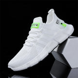 Men's Light Running Shoes Summer Mesh Sneakers Breathable Outdoor Walking Comfort Sport Mart Lion G178 white 39 