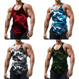 Camouflage Summer Fitness Tank Top Men's Bodybuilding Gyms Clothing Fitness Shirt Slim Fit Vests Mesh Singlets Muscle Tops Mart Lion   