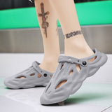 Men's Slippers Slip-on Flats Clogs Breathable Beach Sandals Lightweight Waterproof Non-slip Wading Durable Sandalias