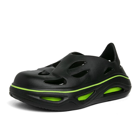 Summer Men's Slippers EVA Platform Outdoor Sandals Garden Clogs Beach Slippers Flip Flops Soft Slides Casual Shoes Mart Lion black green 39 