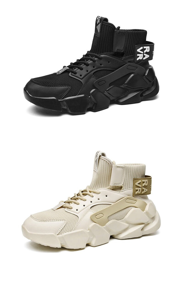 Summer High-top Beige Men's Sneakers Chunky Shoes Heighten Casual Zapatillas Damping Tennis Mart Lion   