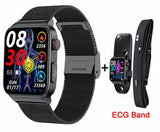 E500 ECG+PPG Smart Watch Men's Laser Treatment Of Hypertension Hyperglycemia Hyperlipidemia Heart Rate Healthy Sport Smartwatch Mart Lion Milan ECG Band  
