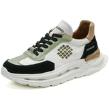 Men's Running Shoes Soft Sole Waterproof Sneakers Casual Tenis Walking Outdoor Sports Tennis Mart Lion beige green 39 