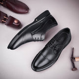 Genuine Leather Men's Shoes  Hand-polished Pointed Toe Wedding Design Lace Up Dress Mart Lion   