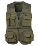 Men's Vest Tactical Webbed Gear Coat Summer Photographer Waistcoat Tool Many Pocket Mesh Work Sleeveless Jacket Male Mart Lion   