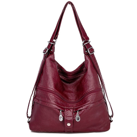 Crossbody Bags For Women Leather Handbags Female Multifunction Designer Shoulder Messenger Mart Lion Red 35cm x 13cm x 33cm 