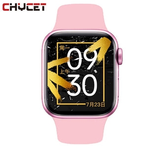 IWO Smart Watch Men's Women Bluetooth Call Sports Smartwatch X8max Heart Rate Sleep Monitor Fitness Tracker For Huawei Iphone Mart Lion Pink China 