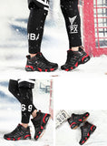 Winter Leather Boots Men's Waterproof Sneakers Warm Trekking Work Casual Shoes Autumn Anti-slip High-top Mart Lion   