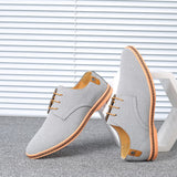 Men's Casual Shoes Lace Up Classic British Summer Oxford Shoes Black Flat Footwear Mart Lion   