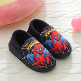 Home Shoes Slipper For Childrens Boy Spiderman Winter Warm Cotton Blue Non-slip Indoor Floor Shoes For Kids Mart Lion   