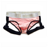 Men's Underwear Ropa Interior Hombre Cotton Briefs Jockstrap Underwear Gay Briefs Men's Slip Homme Cueca Masculina Mart Lion Pink M 