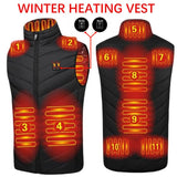 USB Electric Heated Vest Winter Smart Heating Jackets Men's Women Thermal Heat Clothing Hunting Coat P8101C  Mart Lion