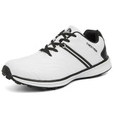 Men's Waterproof Golf Shoes Professional Lightweight Golfer Footwear Outdoor Golfing Sport Trainers Athletic Sneakers Mart Lion white black 516 6.5 