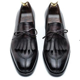Loafers Men Shoes PU Solid Color Classic Casual Banquet Fringe Dress Mart Lion   
