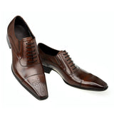 Loafers Men's Shoes Wedding Oxford Formal Dress Zapatos De Hombre De Vestir Formal Mart Lion Brown 38 