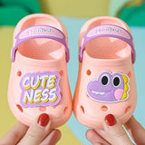 Baby Sandals for Boys Girls Cartoon Kids Shoes Summer Toddler Flip Flops Children Home Slippers Beach Swimming Slippers Mart Lion pink 18-19 