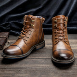 Retro Men Boots Fashion Comfortable  Spring Leather Boots - MartLion