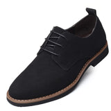 Men Nubuck Leather Casual Shoes Multicolor Suede Trend Single Mart Lion Black 38 