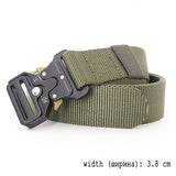 Men's 125 135 145 155 165cm Tactical Belt 5CM Wide Military Nylon Canvas Waist Belts Quick Release Magnetic Buckle Mart Lion 3.8CM Wide Army China 125cm