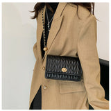 Chain Small Bag Female Simple Autumn And Winter Texture Small Square Bag Net Red Shoulder Crossbody Bag Mart Lion   