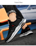  Men's Sports Casual Shoes Mesh Breathable Lace-up Running Korean Version Flying Woven Cross-border Mart Lion - Mart Lion