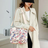 Women Messenger Large Capacity Nylon Hand Bags Waterproof  Flower Printing Shoulder Bags Top-handle Ladies Travel Mart Lion   