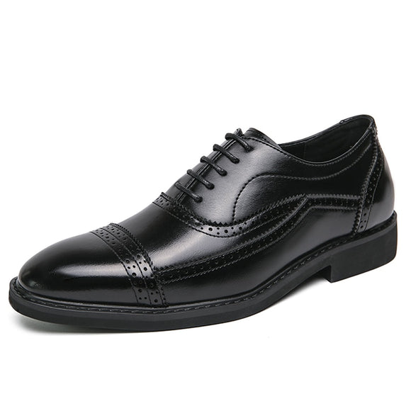 Britsh Dress Shoes Split Leather Footwear Formal Social Men's Mart Lion Black 38 