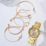 4PCS Women Watches Set Bracelet Watch Ladies Wristwatch Dress Female Clock Montre  Relogio Feminino Mart Lion   