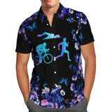 Summer Men's Hawaiian Shirts Psychedelic Mushroom Print Loose Short Sleeve Party Beach Shirts Mart Lion MOGU04 US SIZE XL 
